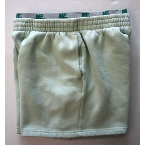 Melody Ehsani Women Sz S Sage Green Core Fleece Double Waistband Sweat Short - Picture 10 of 11
